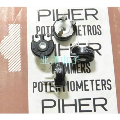 100% imported original Spain PIHER Potentiometer PT10-220K horizontal hexagonal hole