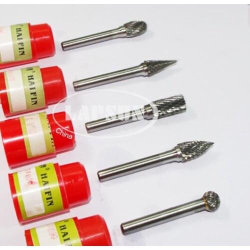 5pcs/set 2/8 inch 6mm Tungsten Carbide Burr Rotary Cutter files Points Set CNC Engraving CED Bits Cutting edge diameter: 12 mm