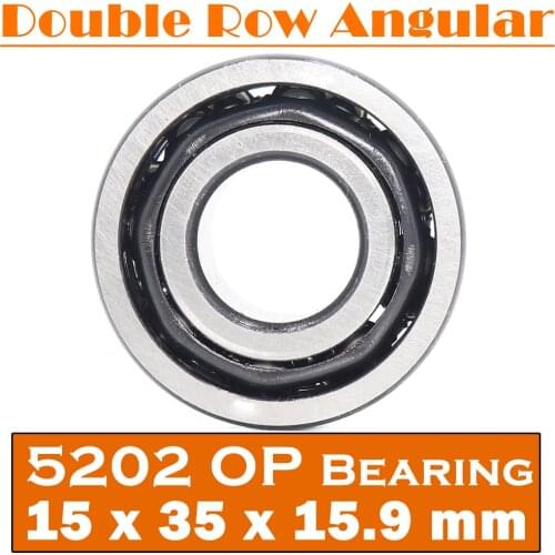 5202 OPEN Bearing 15 x 35 x 15.9 mm ( 1 PC ) Axial Double Row Angular Contact 5202 3202 3056202 Ball Bearings