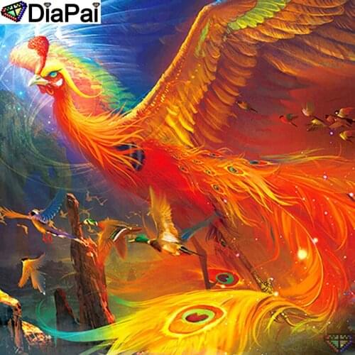 DiaPai 5D DIY Diamond Painting 100% Full Square/Round Drill "Animal peacock " Diamond Embroidery Cross Stitch 3D Decor A22496