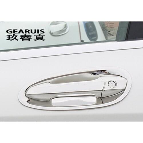 Car Styling Door Handle Strips Decoration Outer Door Bowl Covers Stickers Trim For Mercedes Benz CLA C117 GLA X156 A Class W176