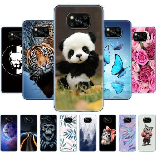 For Xiaomi Poco X3 NFC Case Silicon Soft TPU Phone Back For POCO X3 NFC Poco X 3 PocoX3 NFC Cover 6.67'' Global POCOPHONE Panda