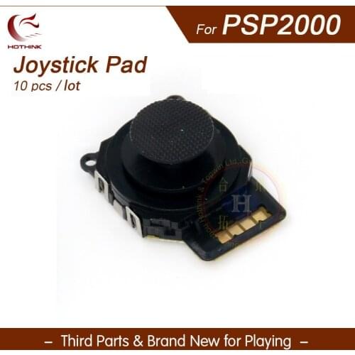 HOTHINK 10pcs/lot Black Replacement 3D analog joystick Button with cover cap For PSP 2008 / PSP 2007 2001 2004 200X repair part