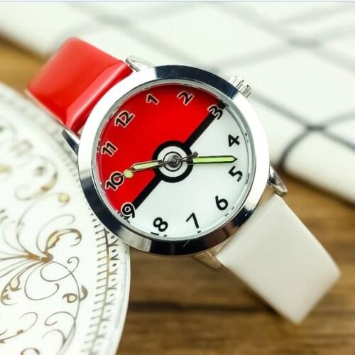 Pokemon Children Wrist Watches Toys Kids Student Cartoon Watch Luminous Hands Quartz Leather Watches Birthday Gifts Toys