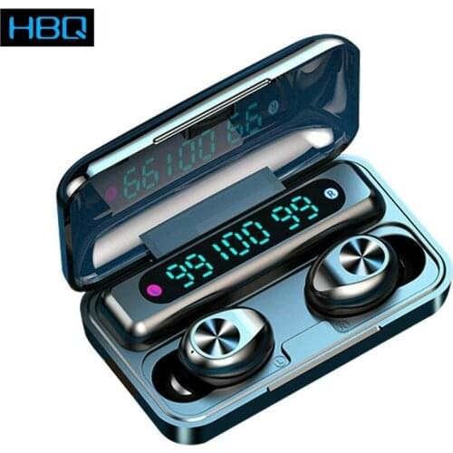 F9-10 TWS Bluetooth Wireless Earphone Waterproof Touch control 9D Stereo Headset Sport Headphones LED display Earbuds