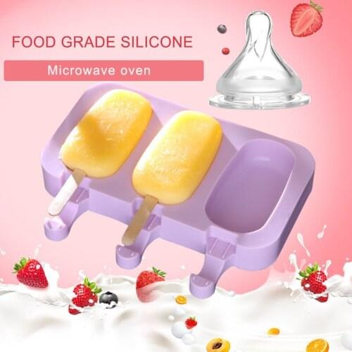Summer Ice Cream Mold Ice Cream Home Silicone with Lid Abrasive Cartoon Homemade Popsicle DIY Popsicle Mold
