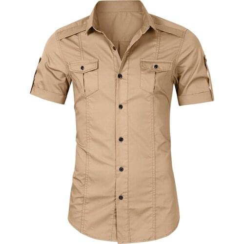 Brand New High Quality Slim Fit Dress T-Shirt for Men Male Tops Short Sleeves Casual Turn Down Neck T Shirt 2XL