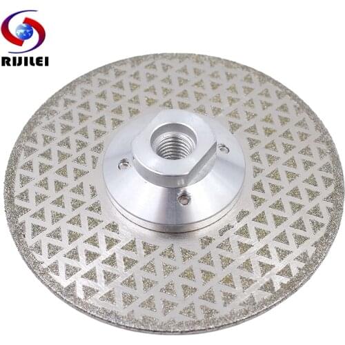 RIJILEI Electroplated Diamond Saw Blade Galvanized Diamond Cutting And Grinding Disc Both Sides For Marble Granite Ceramic Tile
