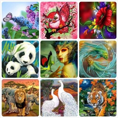 Square/Round Diamond painting Animated animal landscape DIY Diamond mosaic Diamond embroidery Cross stitch Handmade decoration