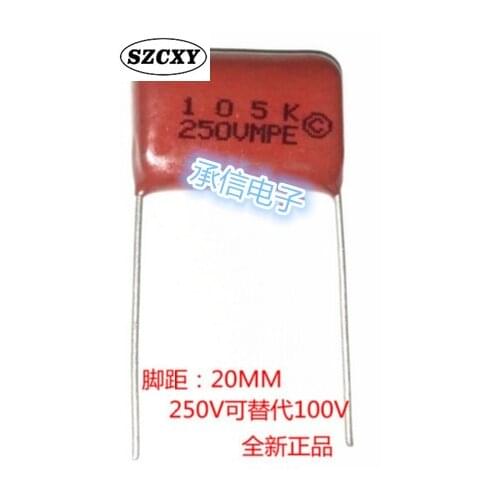 Hot selling ,original20PCS CBB CL21 105K 250V 1UF 105 Feet from 20mm film capacitor