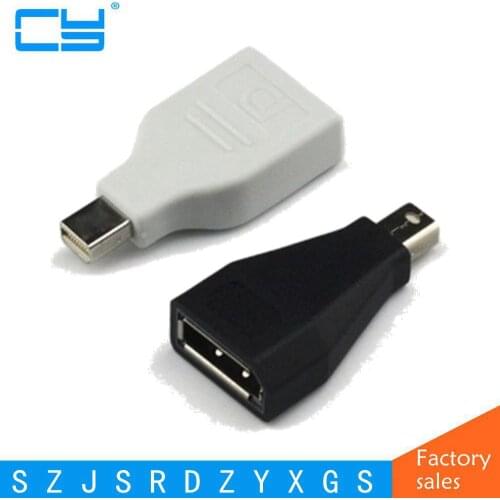 Mini DisplayPort Mini DP Adapter extender Male to Displayport Female Adapter Cable for Macbook Air Pro Black & White