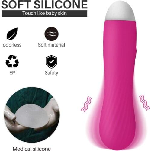New Mini AV Stick Vibrators for Women Soft Silicone Dildo Vibrator Female Sex Toy Vibrator Women Anal G Spot Clitoris Stimulator