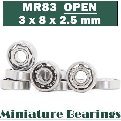 MR83 OPEN Ball Bearing 3*8*2.5 mm 10PCS ABEC-1 Non Standard Deep Groove Bearings MR83
