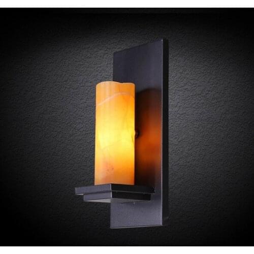 Antique Loft Style Marble Wall Sconce Vintage Wall Light For Home Antique LED Wall Lamp Indoor Lighting Luz De Pared