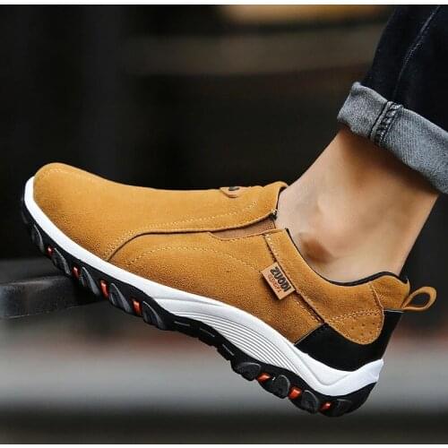 Mens Walking Shoes Slip-On Comfortable Anti-slip Sneakers Footwear Breathable Big Size 39-48