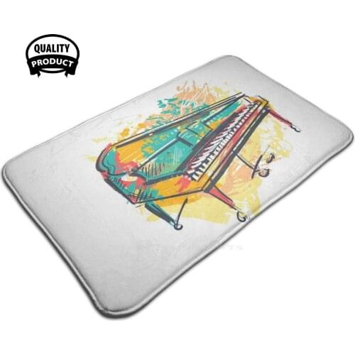 Piano Soft House Family Anti-Slip Mat Rug Carpet Abstract Artistic Banner Beautiful Brush Business Club Color Concept Concert