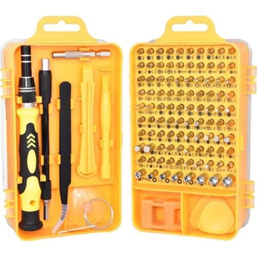 115 in 1 Watch Mobile Phone Disassembly Repair Tool Chrome Vanadium Steel Screwdriver Set with Magnetic, Telescopic Handle
