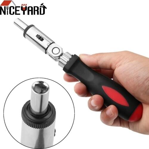 NICEYARD 180 Degree Adjustable Ratchet Screwdriver 1/4 Inch Hex Wrench Screwdriver Socket Positive And Negative Direction