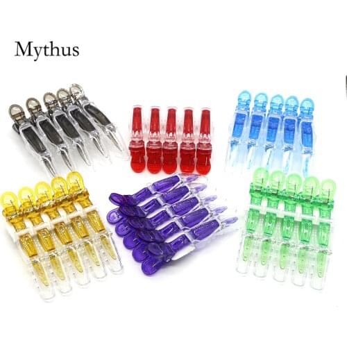 Professional Crystal Alligator Salon Hairdresser Hair Clips 5 Pcs/Lot Hair Styling Clip Hairdressing Accessories Tools 6 Colors