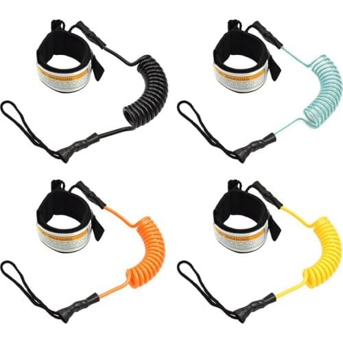 Adjustable Surfing Leash Rope Boats Paddle Spring Rope Stand Up Paddle Surf Safety Leash Safety Hands Rope Surfboard Accessories