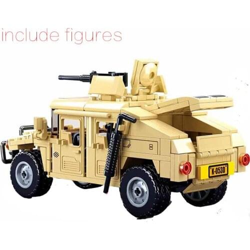Sluban 0837 Military series M1025 armored humvees 265 pcs 3D DIY Figures toys for children educational building blocks gifts