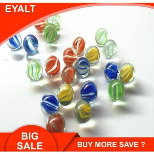 100PCS 14mm Color Transparent Petal Glass Balls 14mm Marbles Machine 1.4cm Special Marbles 360g Printballs