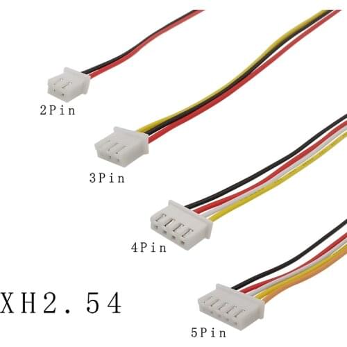 20Pcs/Lot XH-2.54 2P 3P 4P 5P 6P 7P 8P 9P 10Pin Plug Wire Connector Pitch 2.54mm 26AWG Male Plug Cable Connector Length 30cm