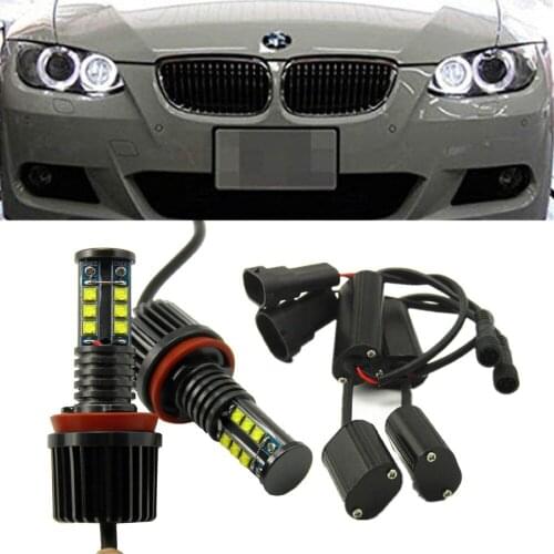 2x Utral-bright 120W CREE Chips H8 LED Angel Eyes Halo Ring Marker Light Bulbs White 6000K for BMW E70 E89 E90