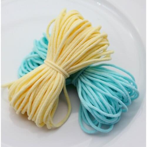 3MM Candy Color Elastic Band Mask Rope Rubber Band Tape Ear Cord String Ear Hanging Rope DIY Protective Craft Sewing Accessories