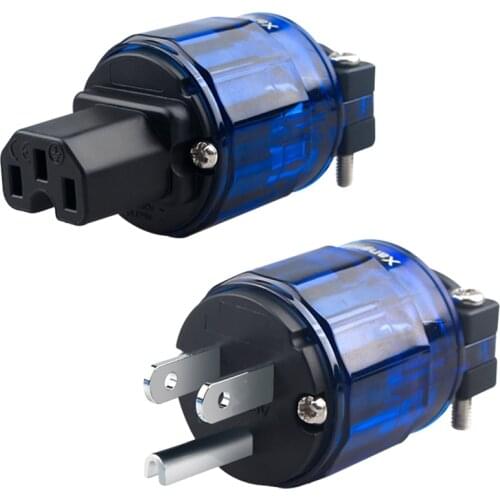 7mm-18mm) - HiFi Audio Power Plug 15A Copper Rhodium Plated IEC Connector Audio Line Adapter