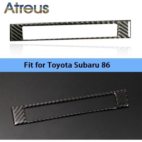 Atreus For Toyota Subaru BRZ 86 Accessories Car Interior Clock Time Display Box Decoration Styling Modified Carbon Fiber Sticker
