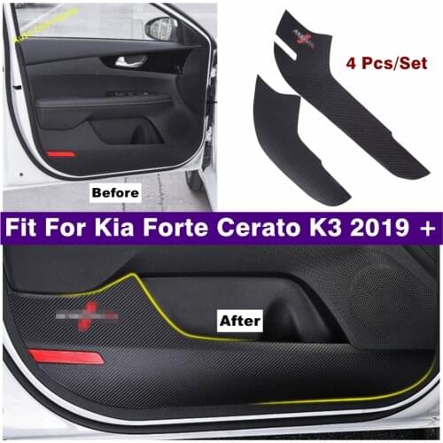 Accessories Car Inner Door Scratchproof Anti Kick Pad Film Protection Stickers Cover Trim For Kia Cerato Forte K3 2019 2020 2021