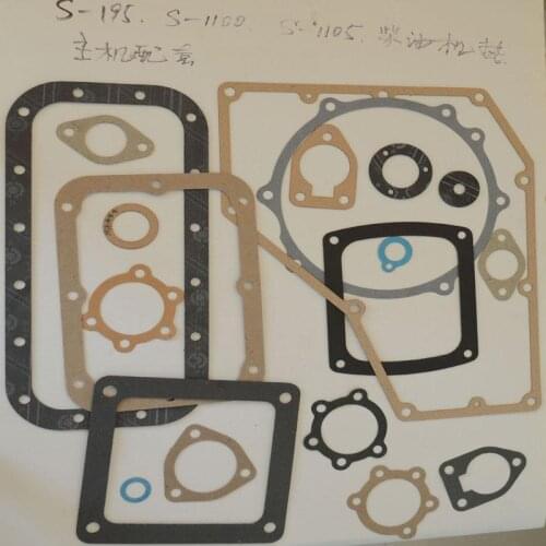 Free Shipping Diesel engine S195 S1100 S1105 A full set of Gasket suit for Changchai Changfa Jiangdong and so on
