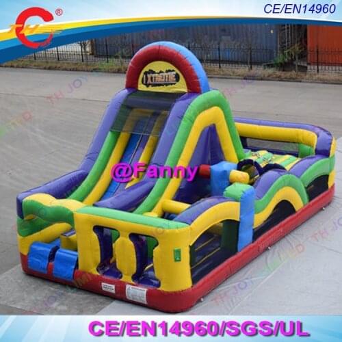 Free air shipping ,8x5m inflatables castle bouncy jumping bouncer inflatable slide with obstacle course, inflatable funcity