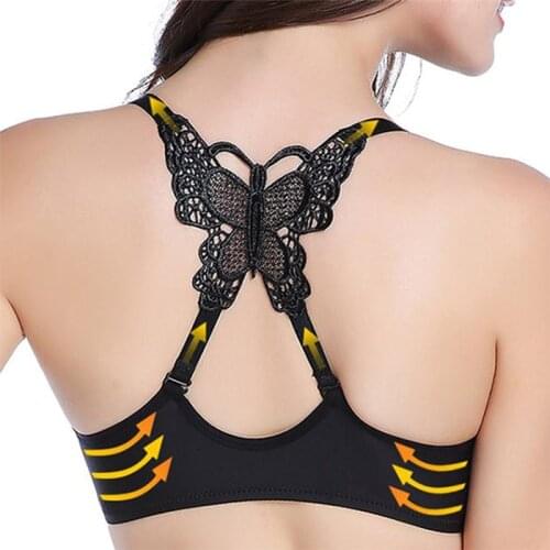 Bra Sexy Plus Size Invisible Butterfly Bra Women Underwear Bralette Seamless Pitted Female Lingerie Push Up Crop Top Bh Seamless