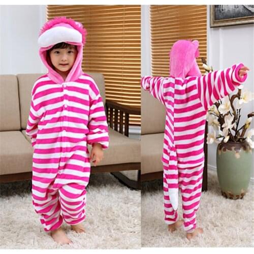 Children Boy Girl Pajamas Unisex Pijamas Striped Minions Pikachu Kid Cartoon Animal Cosplay Pyjama Sleepwear Hooded
