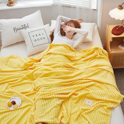 Coral Fleece Blanket Flannel Solid Color Office Lunch Break Blankets Solid Color Sofa Cover Bedspread Winter Plaid Blankets