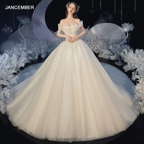 HLF52 Off The Shoulder Wedding Dress Lace Sweetheart Beading For Girls Bridal Gown будуарное платье кружевное Robe Luxe