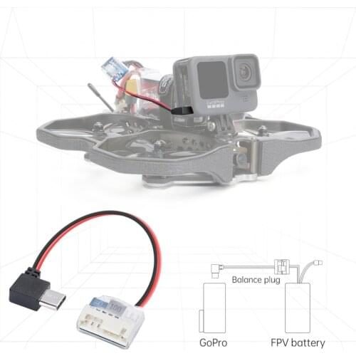 137mm IFight Type-C 90 Degree To XH2.54 5V Balance Plug Power Cable 4S-6S for GoPro Hero 6/7/8/9 Protek25 Protek35 HD DIY Parts
