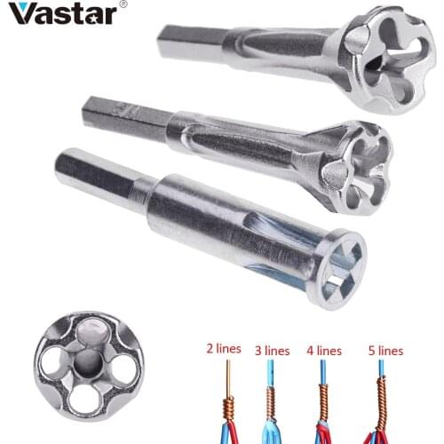 Vastar Electrical Twist Wire Tool 2~5 Hole Wire Stripper Electrician Universal Automatic Twisting Quick Wire Stripping Connector