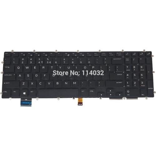 US Backlit keyboard for Dell Alienware M17 R1 M15 2019 black with light backlight no frame DPN 01PGHR 1PGHR Original KB