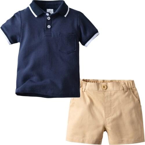 Summer Toddler Baby Boy Clothes Ships Anchor Print T-Shirt Tops Short Pants 2Pcs Outfits Casual Clothes