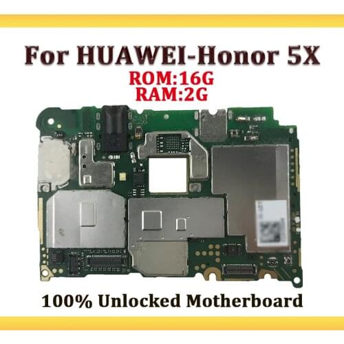 Free Shipping,Used KIW-UL00 For HUAWEI Honor 5X Motherboard,16GB For HUAWEI Honor 5X Mainboard Logic Board With Android System