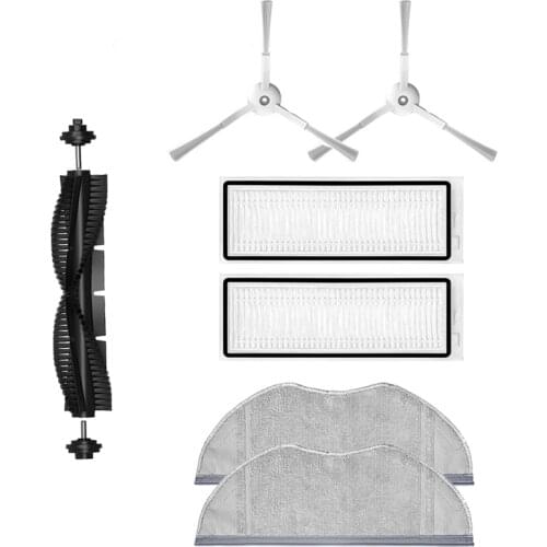 Washable Robot Parts for Qihoo 360 S9 X90 X95 Robotic Vacuum Cleaner Accessories (Main Brush Side Brush Hepa Filter Mop Cloth)