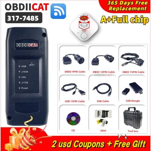 2020 New ET3 OBDIICAT-ET3 Adapter truck diagnostic tool 9 PIN Communication Adapter III CAT3 with WIFI All Accessories