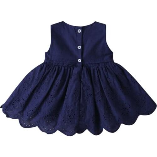 Toddler Girls Princess Dress Kids Baby Party Pageant Lace Sleeveless Dresses