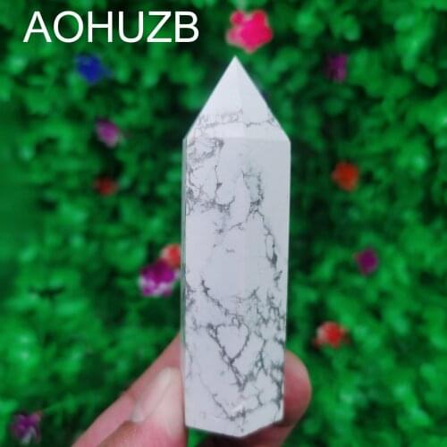 Natural Crystals Quartz High Quality White Howlite Points Tower Energy Reiki Healing Room Home Office Decoration Gemstone