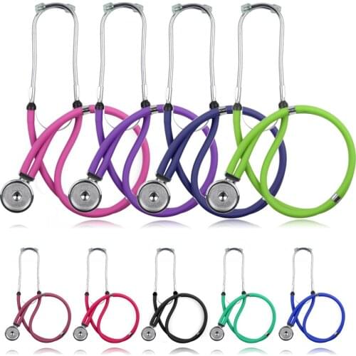 Professional Medical Dual Head Sprague Rappaport Type Stethoscope with Accessories Doctor Cardiology Nurse Cute Stethoscope