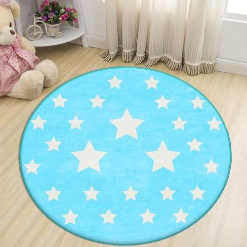Gray Round Kids Room Rug clock numbers girl heart educational carpet