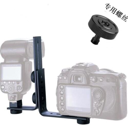 Camera Tripod L Type Bracket Stand 1/4"Male to 1/4" Female Screw Adapter Hot Shoe Tripod Adapter For Camera Flash Bracket
